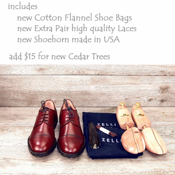 * NIB * $695 Nordstrom ZELLI Italia 8.5 M Italian Derby Burgundy * add $15 Trees main image 13